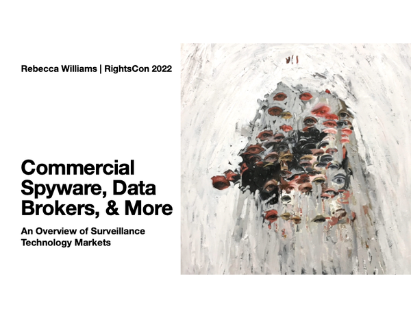 An Overview of Surveillance Technology Markets at RightsCon 2022