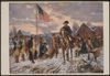Washington at Valley Forge / E. Percy Moran. Painting of Washington on horseback