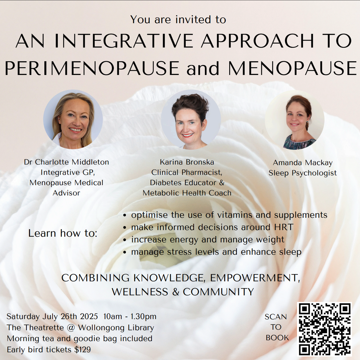 You are invited to: An Integrative Approach to Perimenopause and Menopause - 26th July 2025