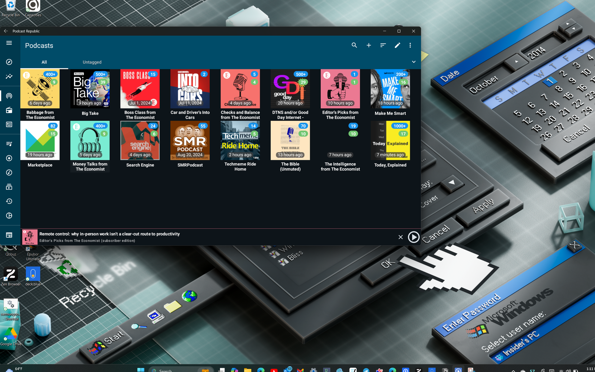 Screenshot of Podcast Republic home screen 