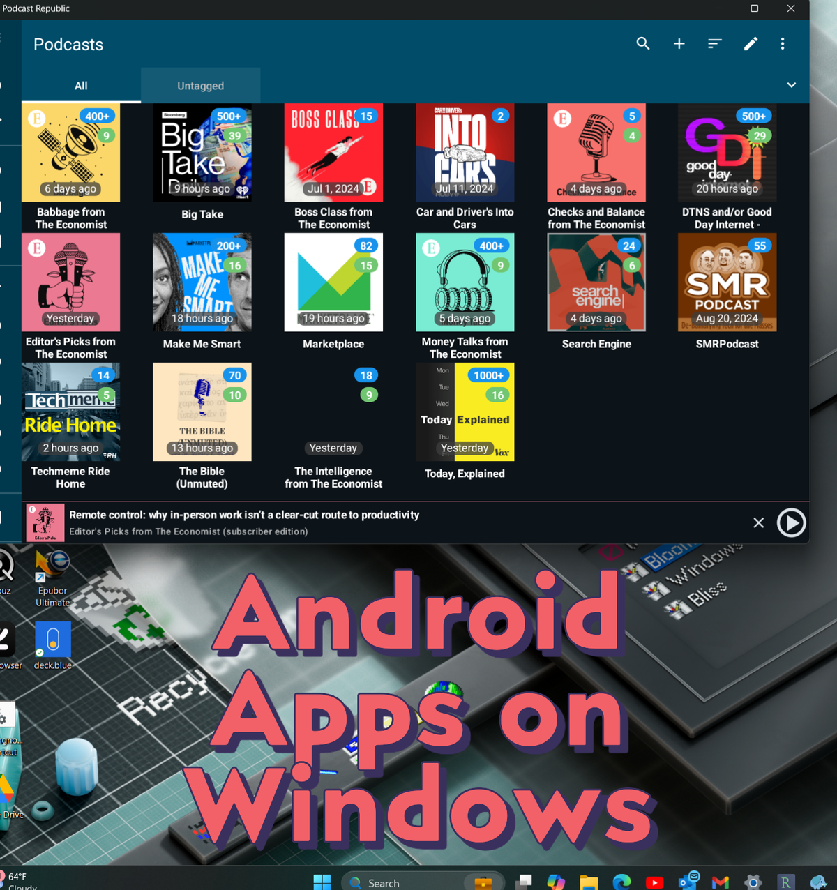 Android Apps on Windows - Video!