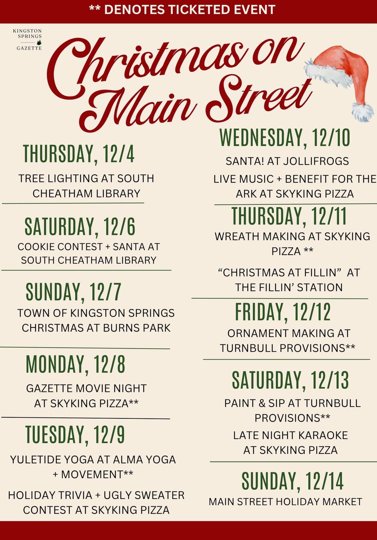 Christmas on Main Street returns for a week of holiday cheer