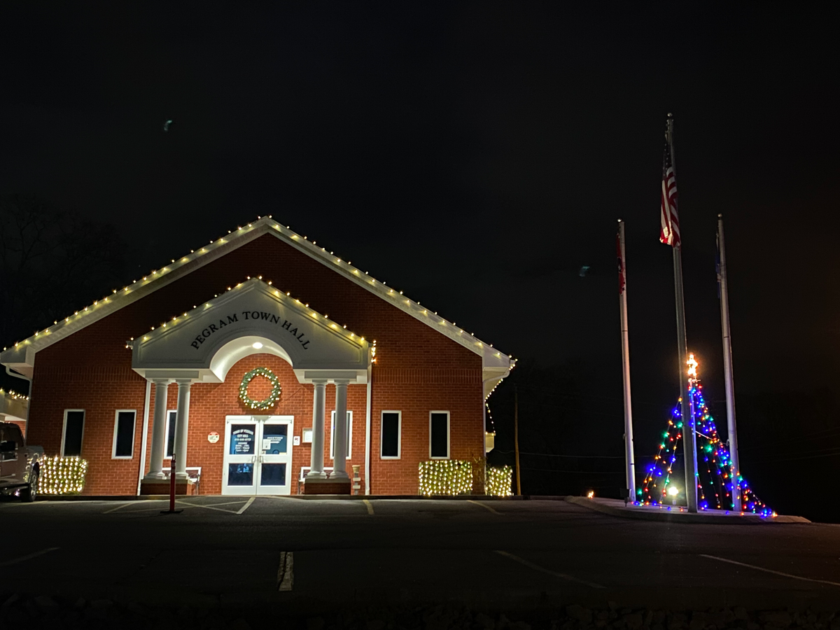 Holiday lights around town