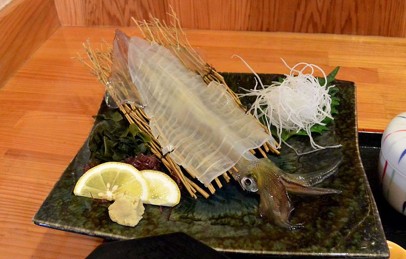 Live Squid Sashimi