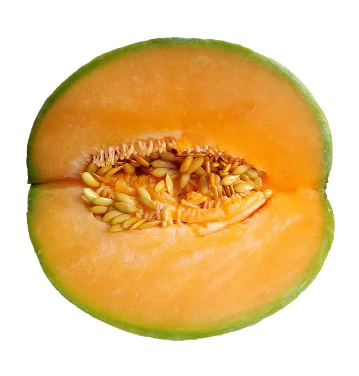 Yubari Melon King cut in half