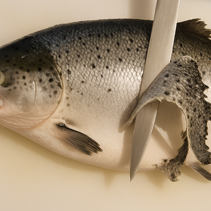 Sukibiki Japanese fish scaling technique