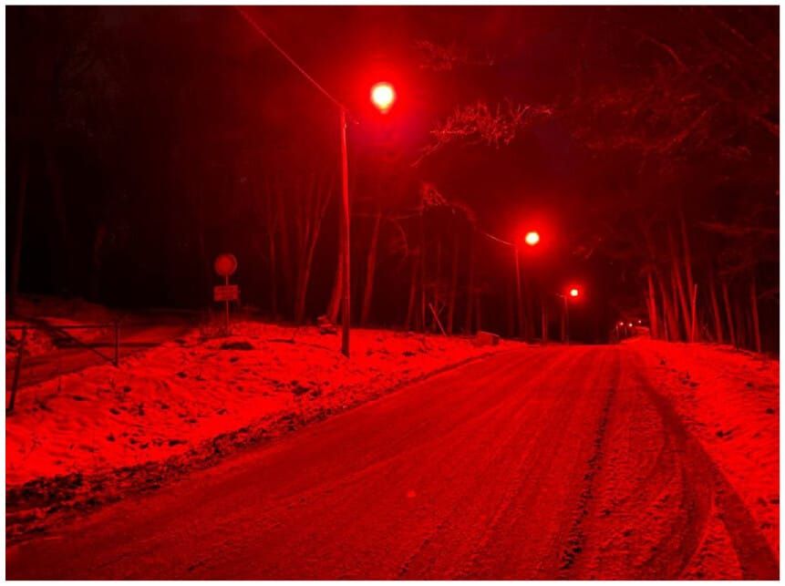Can Red Light Reduce Light Pollution?