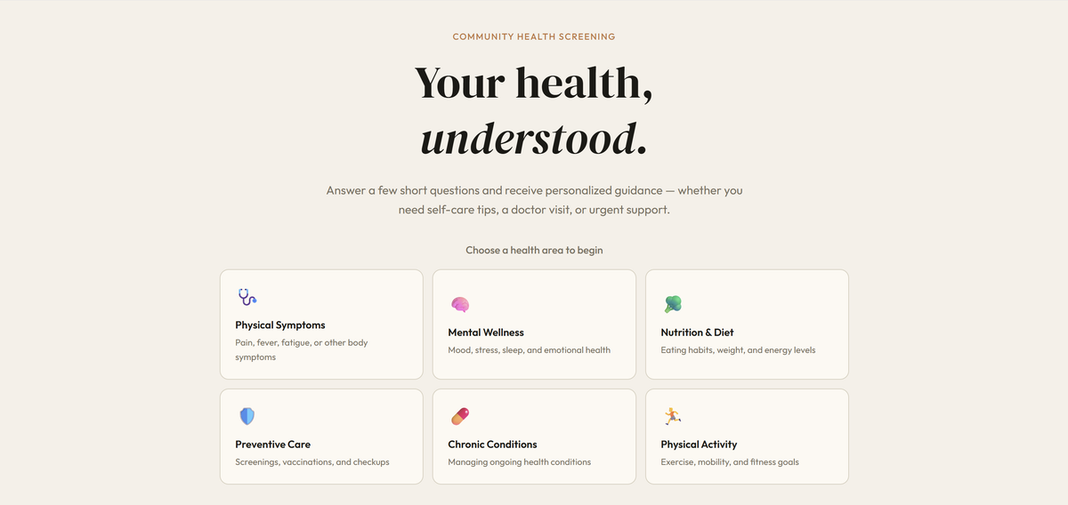 CarePoint: Community AI Consult
