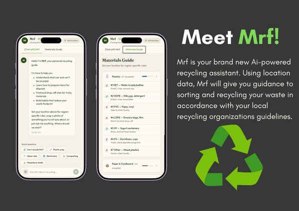 Mrf, the Ai-powered recycling assistant.