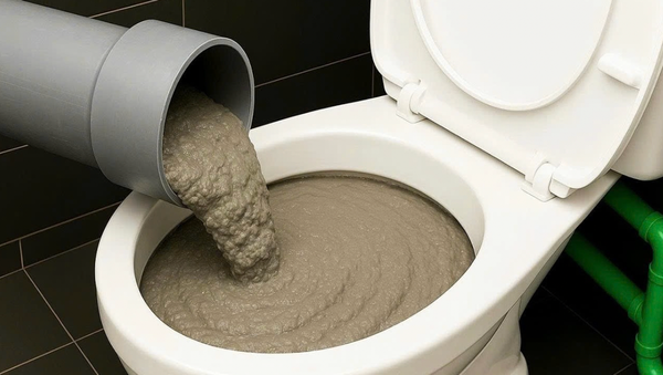 Human Waste in Concrete