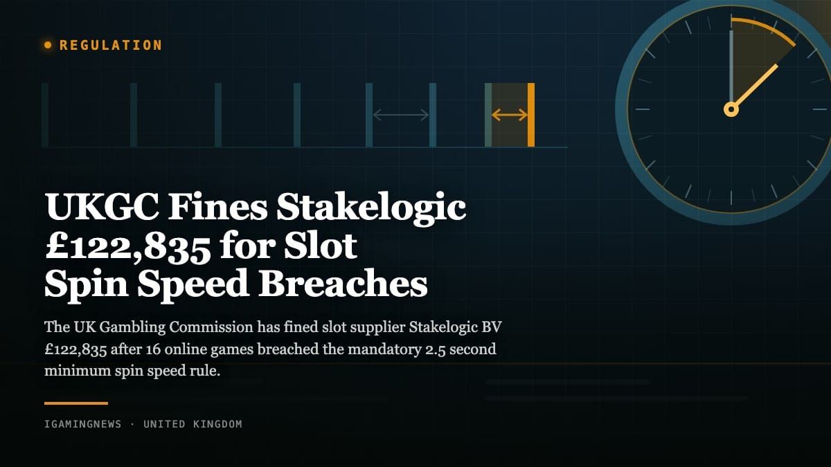 UKGC Fines Stakelogic £122,835 for Slot Spin Speed Breaches