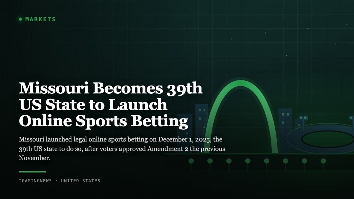 Missouri Becomes 39th US State to Launch Online Sports Betting