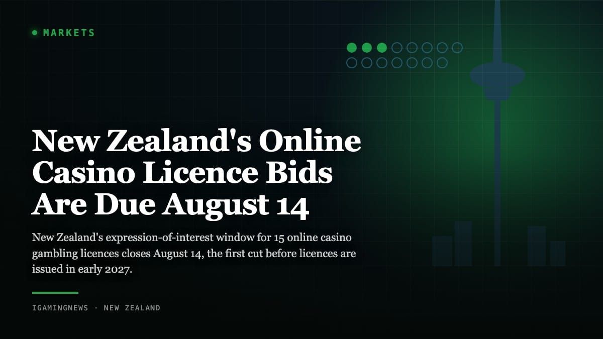 New Zealand's Online Casino Licence Bids Are Due August 14