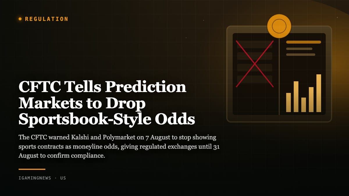 CFTC Tells Prediction Markets to Drop Sportsbook-Style Odds