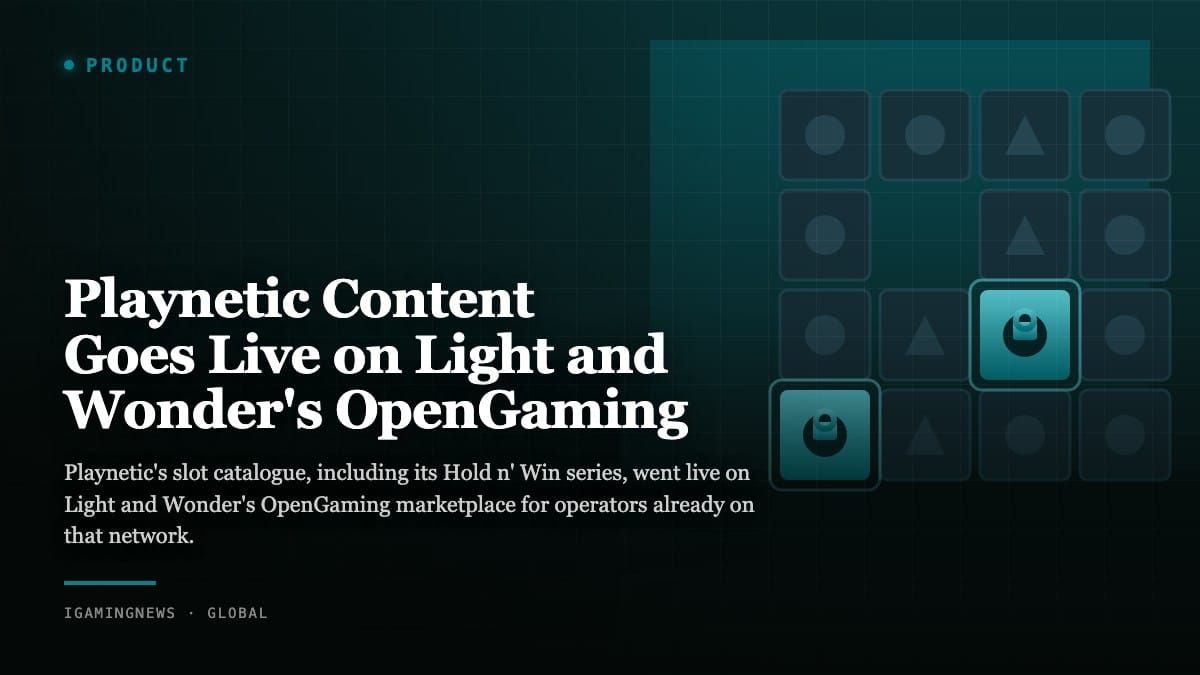 Playnetic Content Goes Live on Light and Wonder's OpenGaming
