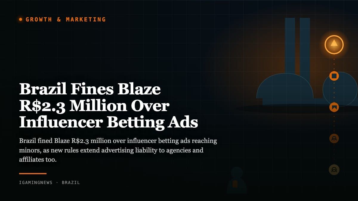 Brazil Fines Blaze R$2.3 Million Over Influencer Betting Ads