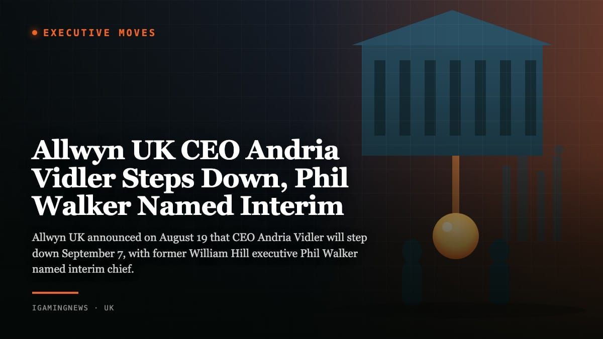 Allwyn UK CEO Andria Vidler Steps Down, Phil Walker Named Interim