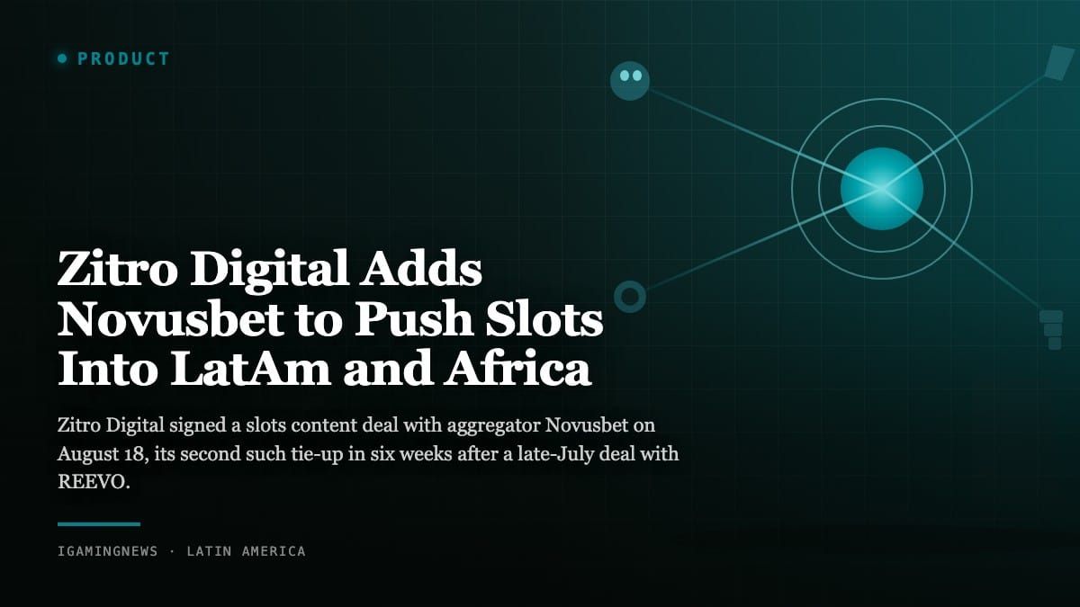 Zitro Digital Adds Novusbet to Push Slots Into LatAm and Africa