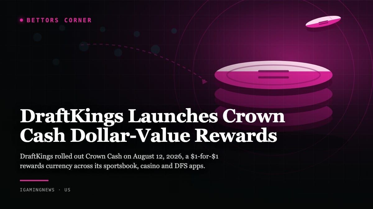 DraftKings Launches Crown Cash Dollar-Value Rewards