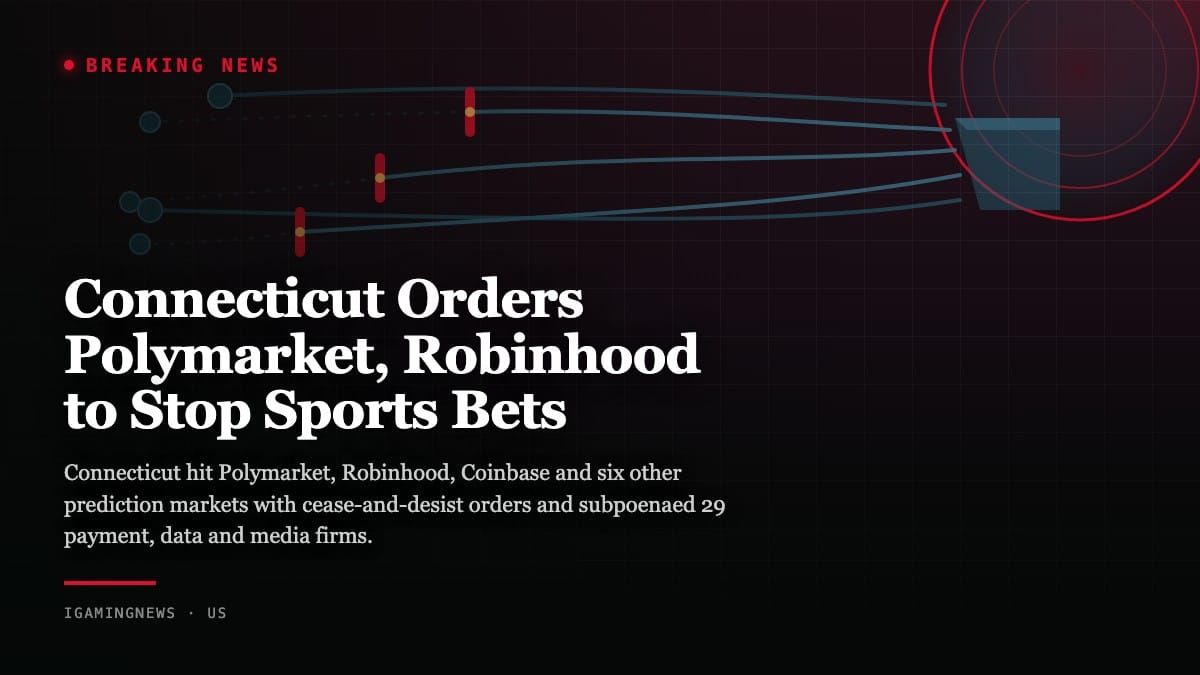 Connecticut Orders Polymarket, Robinhood to Stop Sports Bets