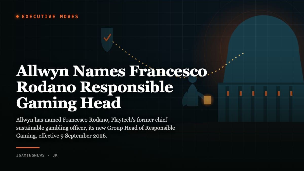 Allwyn Names Francesco Rodano Responsible Gaming Head