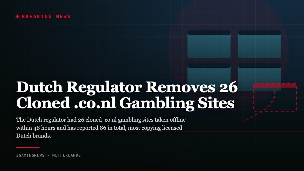 Dutch Regulator Removes 26 Cloned .co.nl Gambling Sites