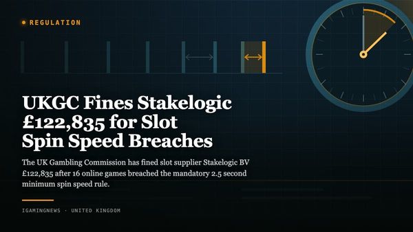 UKGC Fines Stakelogic £122,835 for Slot Spin Speed Breaches