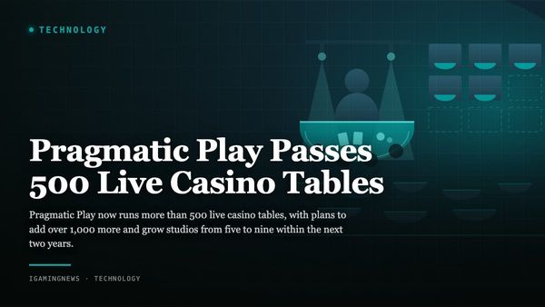 Pragmatic Play Passes 500 Live Casino Tables