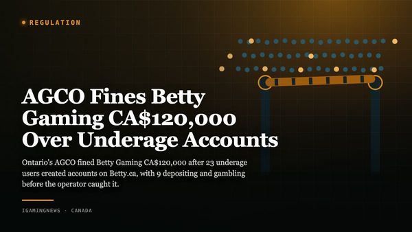 AGCO Fines Betty Gaming CA$120,000 Over Underage Accounts