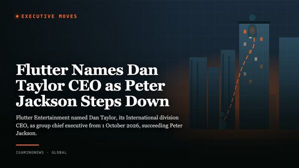 Flutter Names Dan Taylor CEO as Peter Jackson Steps Down