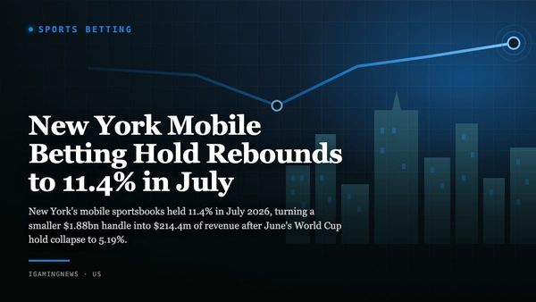 New York Mobile Betting Hold Rebounds to 11.4% in July