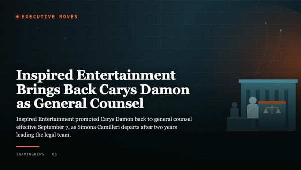 Inspired Entertainment Brings Back Carys Damon as General Counsel
