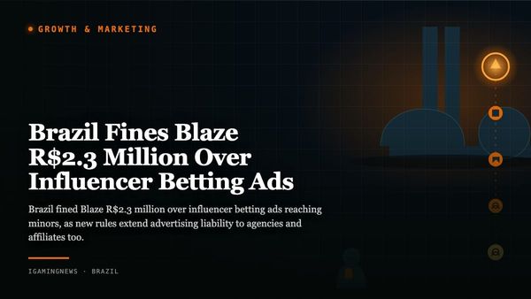 Brazil Fines Blaze R$2.3 Million Over Influencer Betting Ads