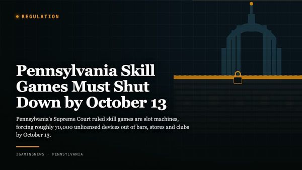 Pennsylvania Skill Games Must Shut Down by October 13