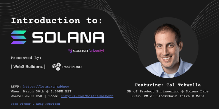 [W3B] Introduction to Solana with Tal Tchwella
