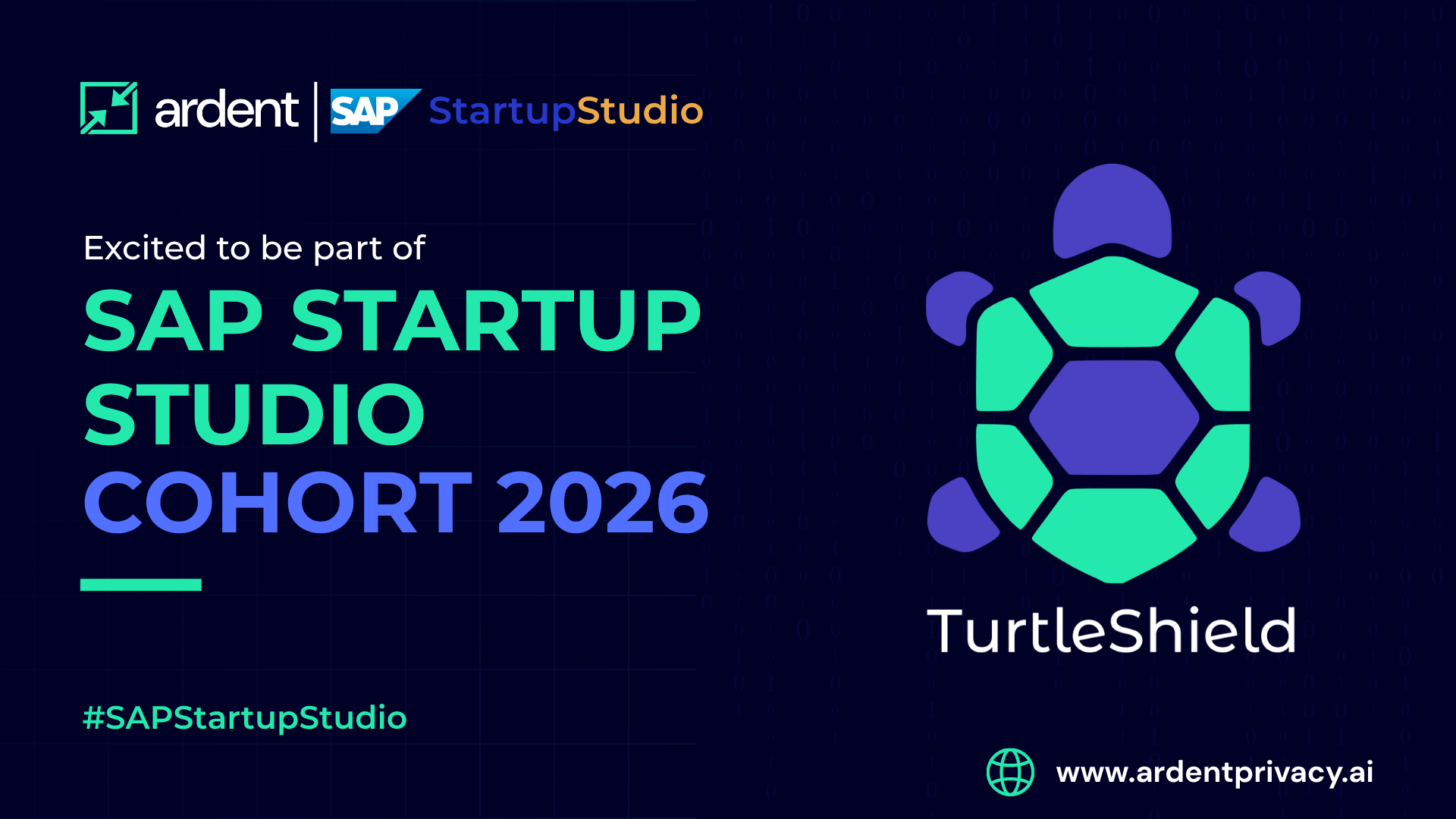 Ardent Privacy Joins SAP Startup Studio Cohort 2026