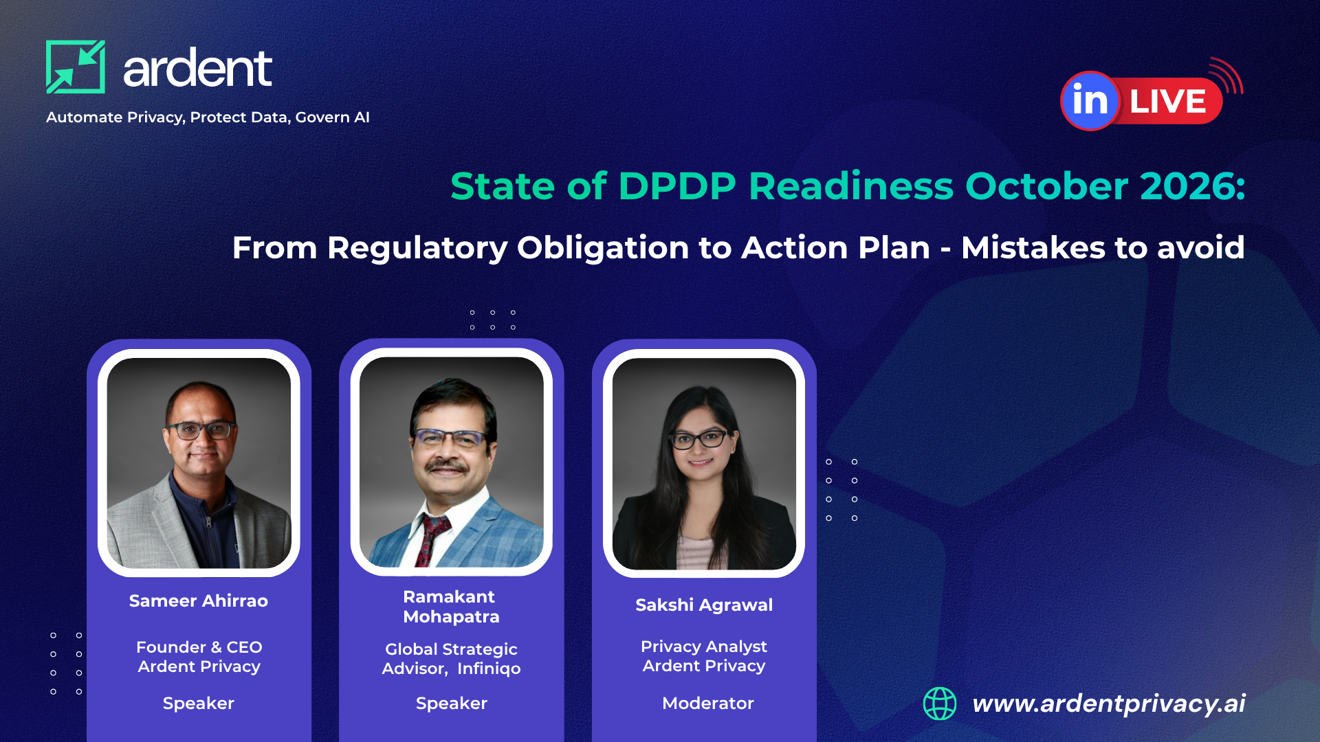 Webinar Recap: State of DPDP Readiness October 2026 – From Regulatory Obligation to Action Plan: Mistakes to Avoid