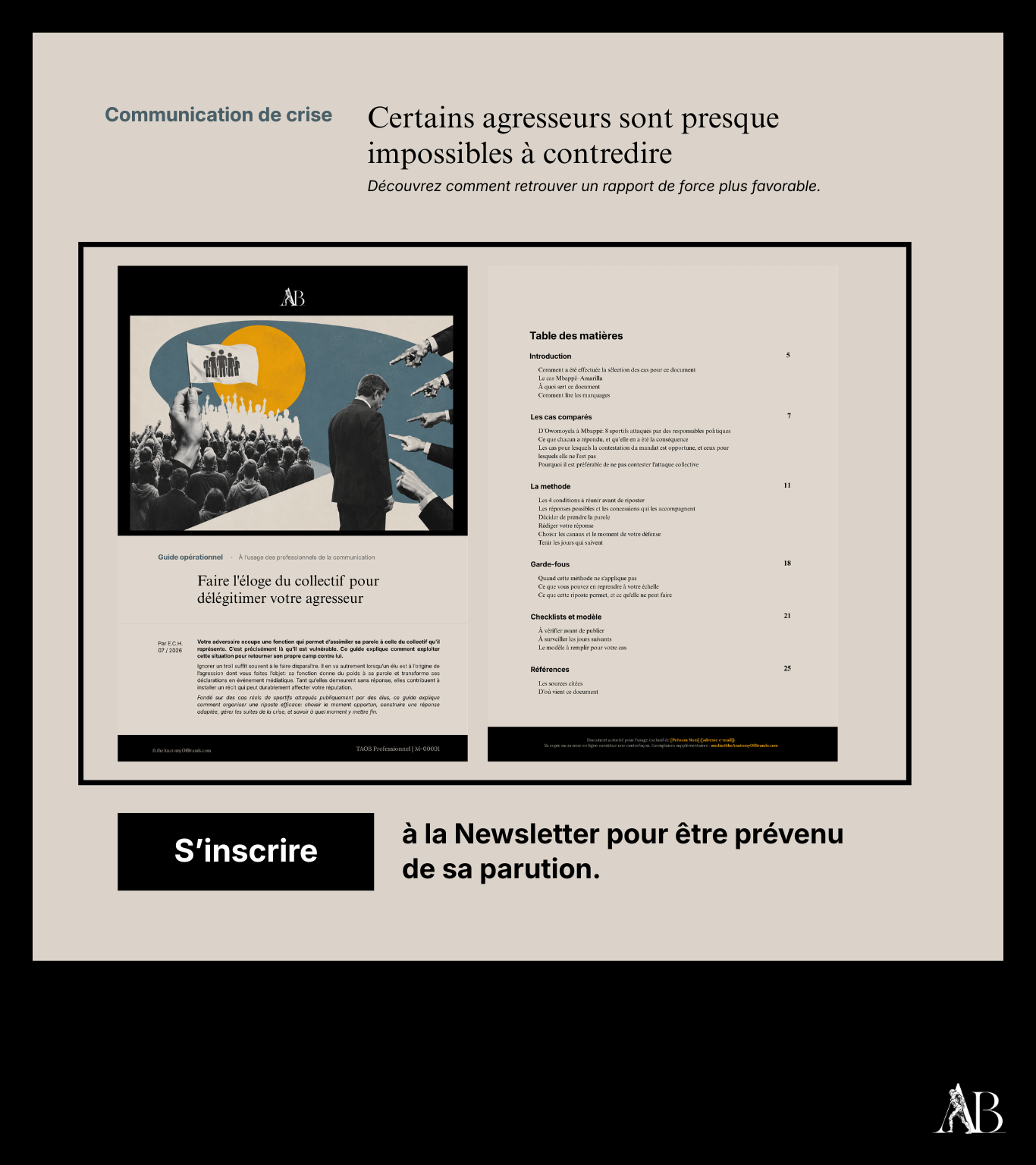 Guide opérationnel TAOB — Communication de crise