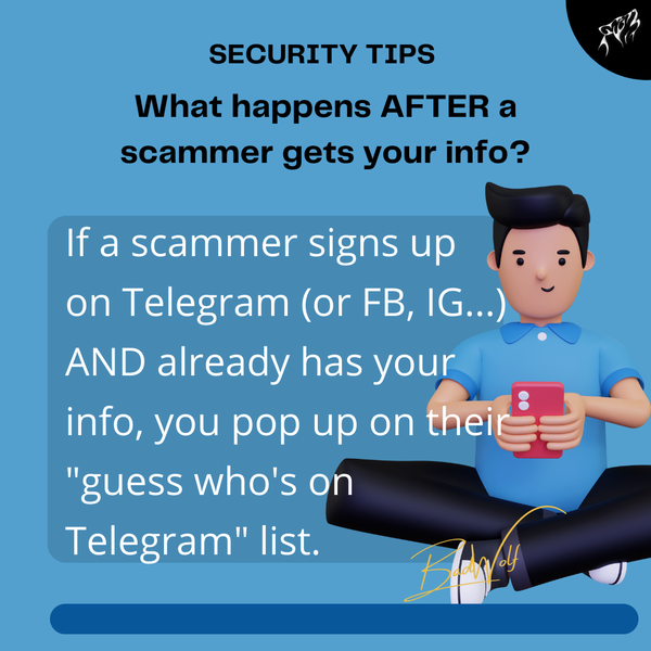 Be careful online - scammers re-use information too!