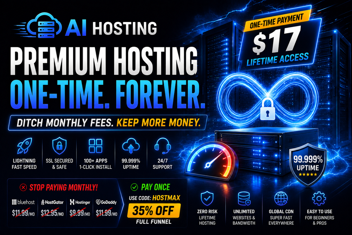 🚀 Unlimited Hosting and Domain for Life? Yep, It's Real.