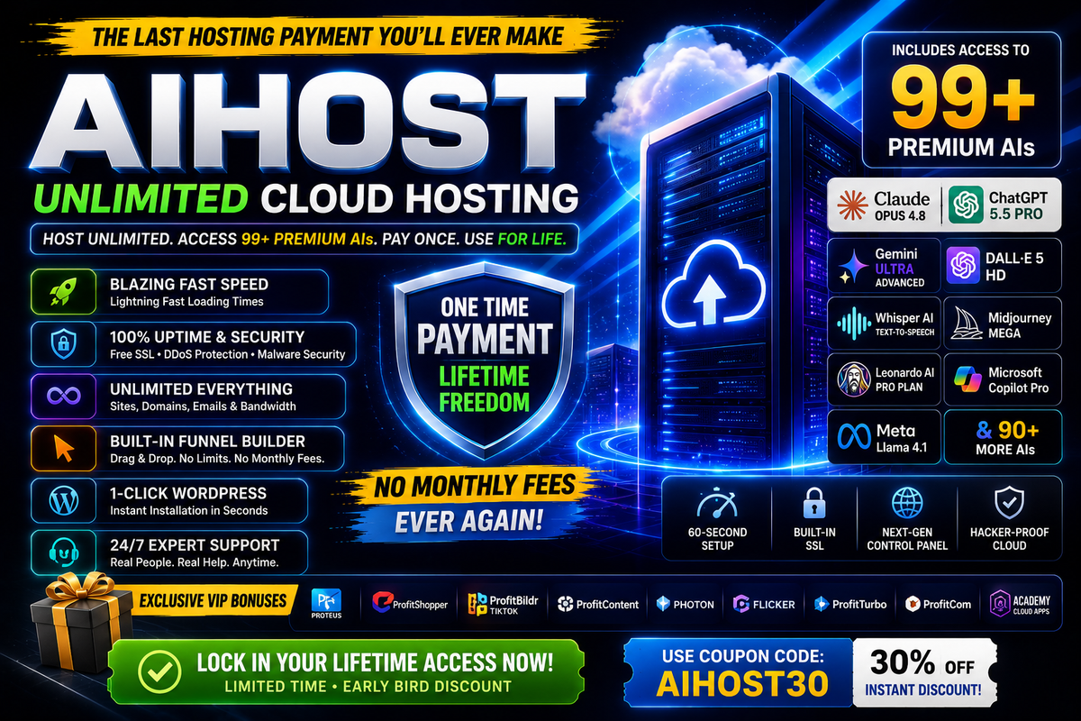 Unlimited Hosting... for life?  Your LAST Hosting Payment EVER