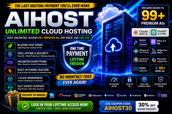 Unlimited Hosting... for life?  Your LAST Hosting Payment EVER