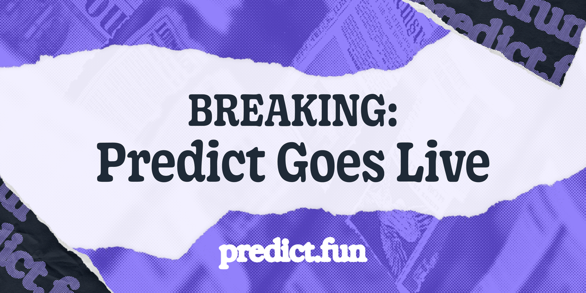 BREAKING: PREDICT GOES LIVE