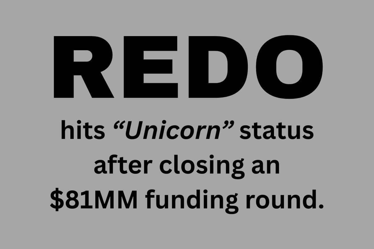 Draper, Utah-based Redo Raises $81 Million in a Series B Round of Funding at a $1.25 Billion Valuation
