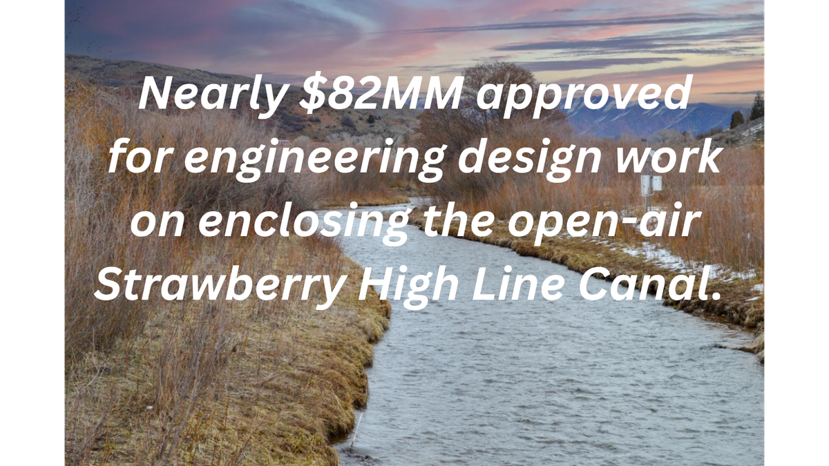 Approval Given for Engineering Contract Worth up to $81.7 Million and Utah's $750 Million Strawberry High Line Project Clears Environmental Review