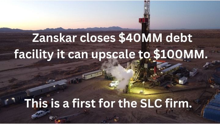 Salt Lake City’s Zanskar Expands its "Financial Stack" as it Closes a $40 Million Geothermal Development Facility, one Designed to Scale to up to $100 Million