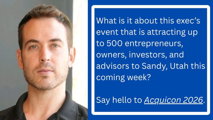 Acquicon 2026 Will Gather up to 500 Business Owners, Investors, and M&A Professionals in Sandy, Utah Next Week