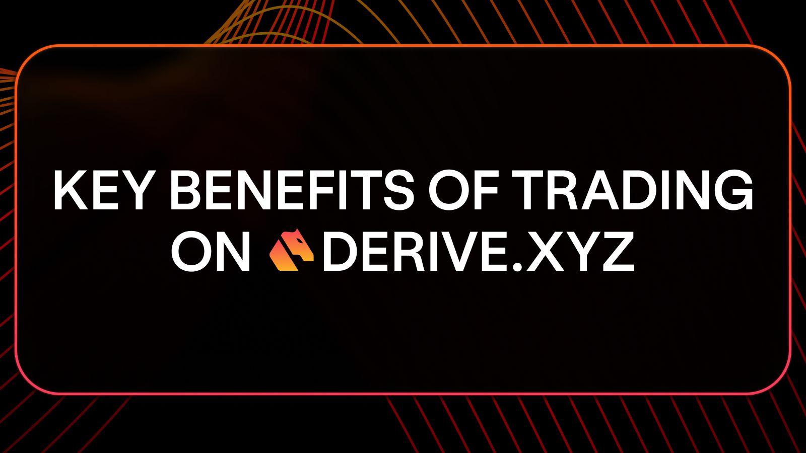 Derive.xyz is the institutional-grade decentralized options exchange.