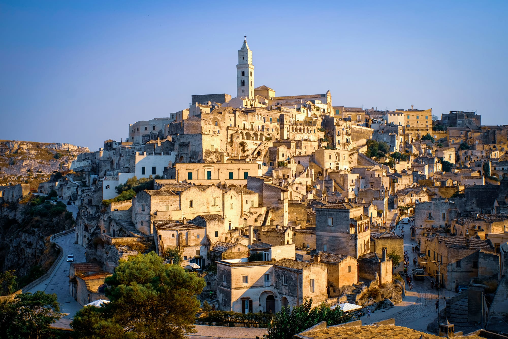 The ancient city of Matera with its historic Sassi cave dwellings, a unique UNESCO World Heritage art city in Southern Italy.