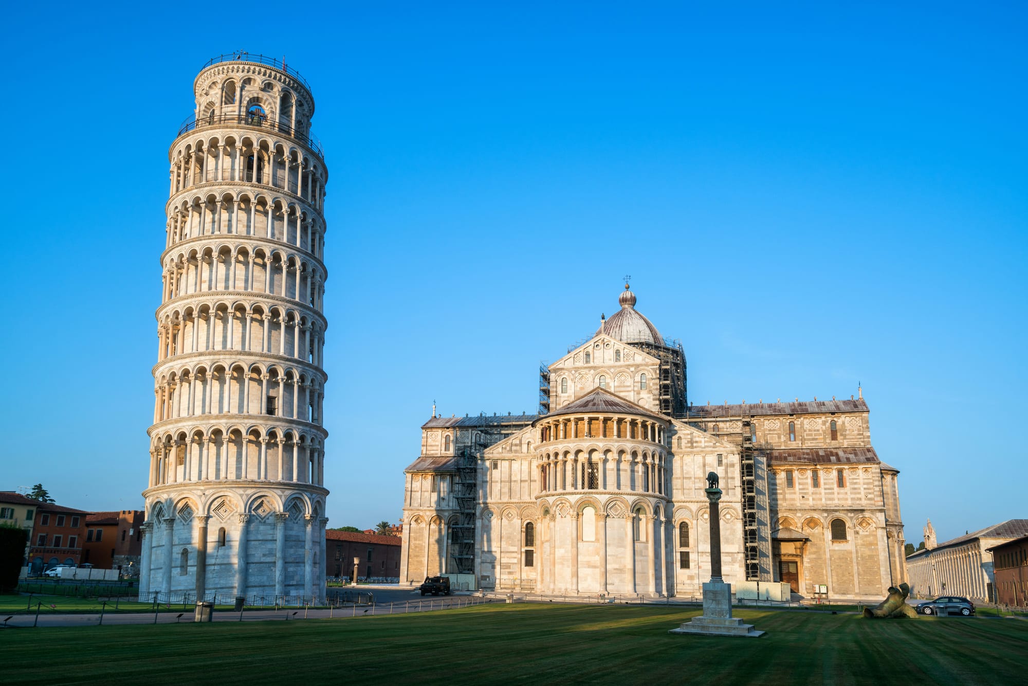 The Leaning Tower of Pisa, the most famous leaning tower in the world, stands majestically in Piazza dei Miracoli. It is a unique monument and a must-see for anyone visiting the city.